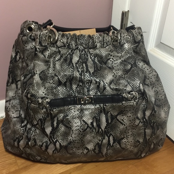 Armani Exchange Large Snake Skin Tote - Picture 1 of 8